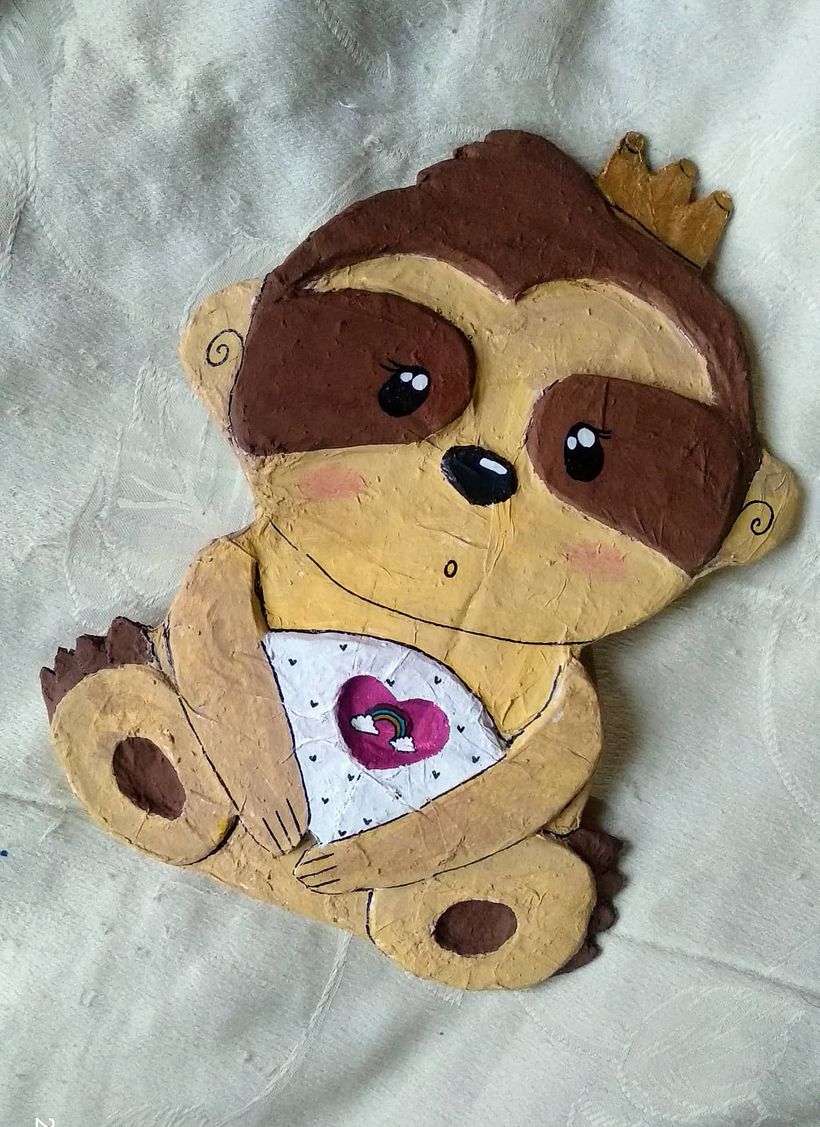 Mi proyecto del curso: Papel maché para principiantes: esculpe un personaje colorido 1