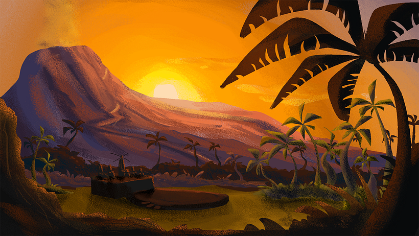 La Isla del Café - Illustration traditionnelle