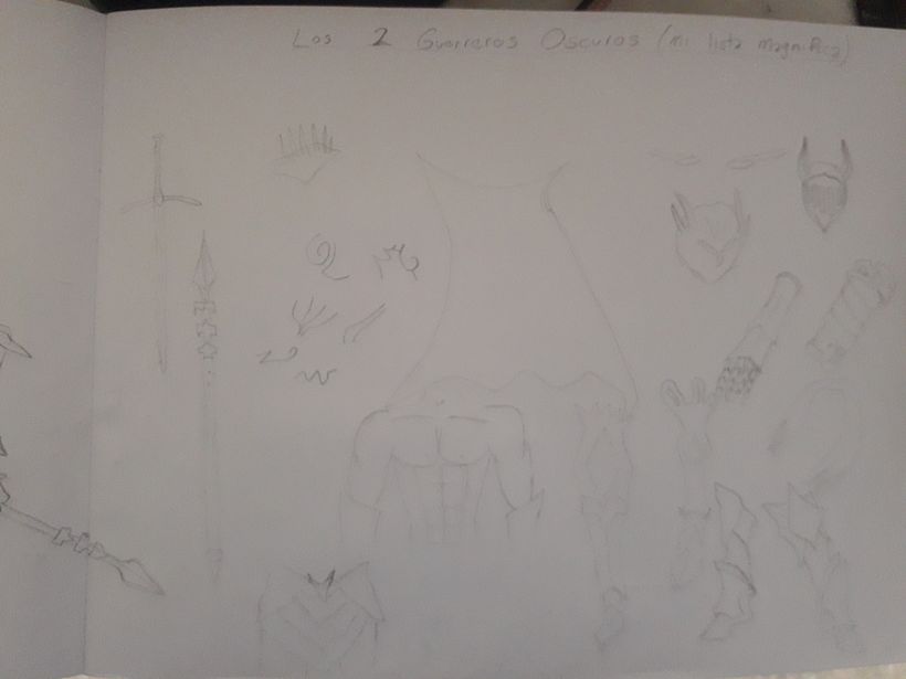 Mi proyecto del curso: Fábrica de personajes ilustrados, Los 2 Guerreros Oscuros 2