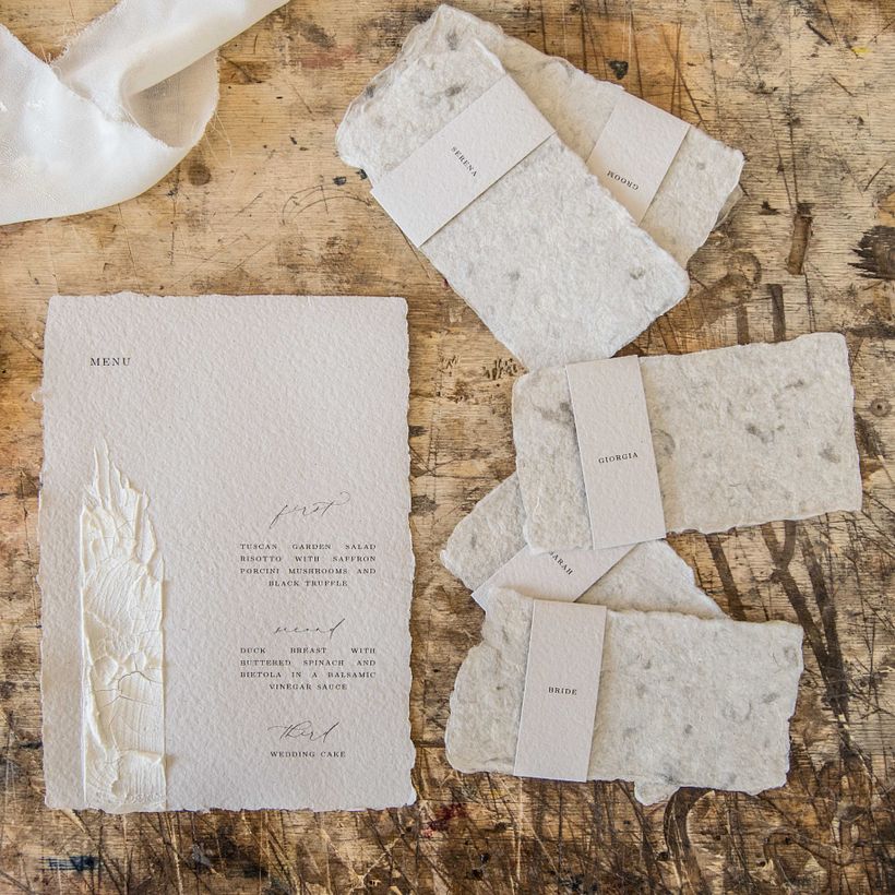 Mixed Media Wedding Stationery 2