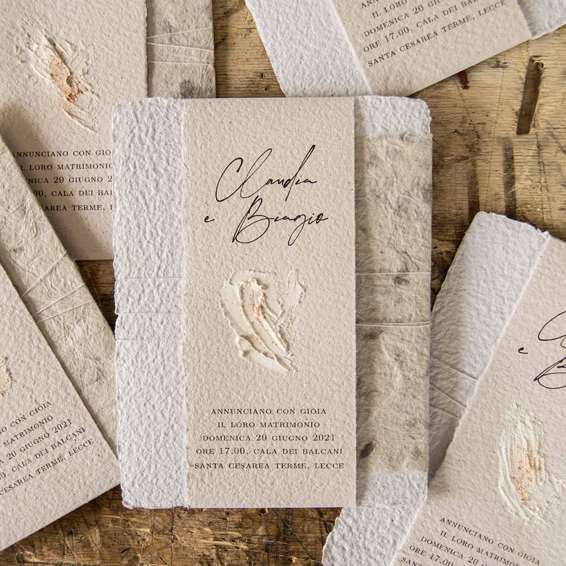 Mixed Media Wedding Stationery 4