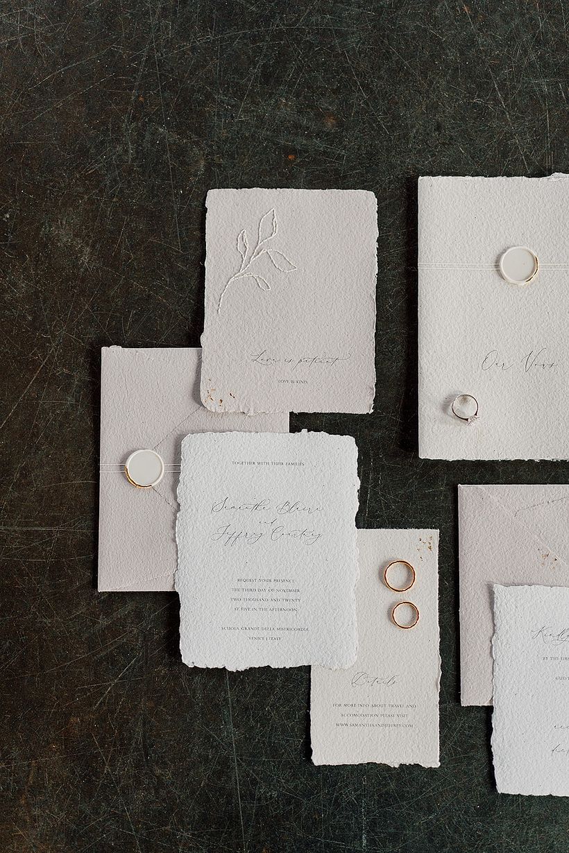 Mixed Media Wedding Stationery 7