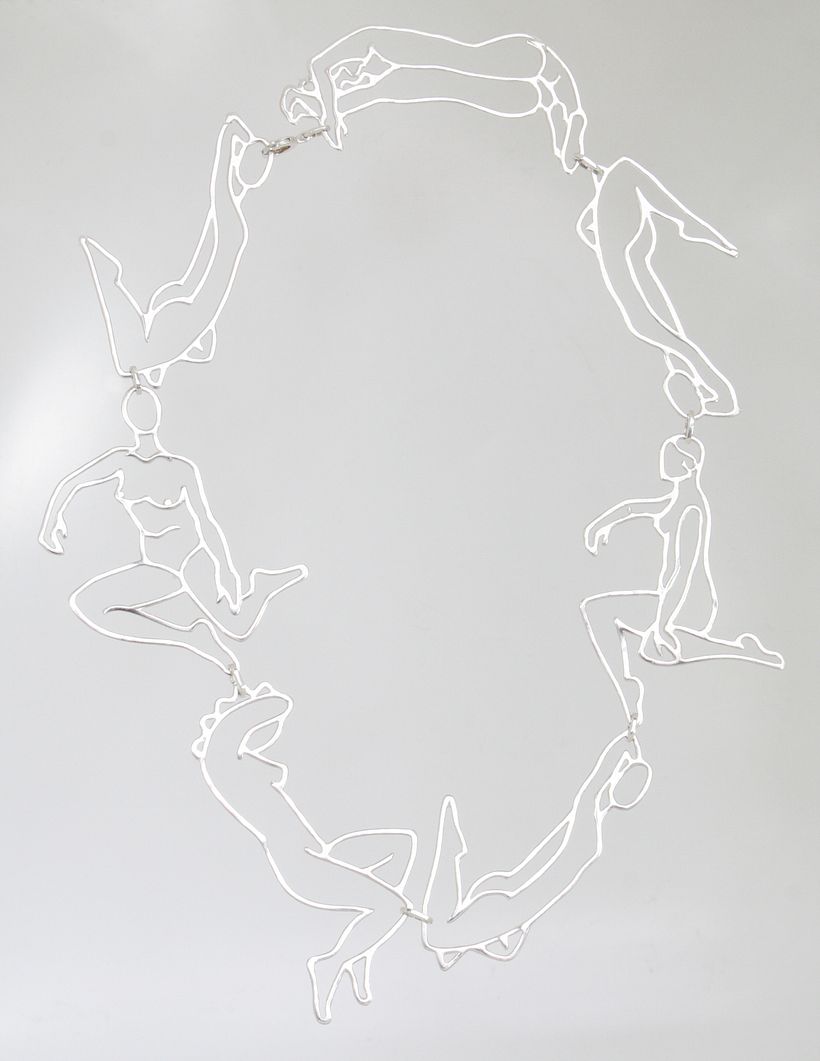 Life Drawing Necklace in Sterling Silver - Inspired by my life drawings 