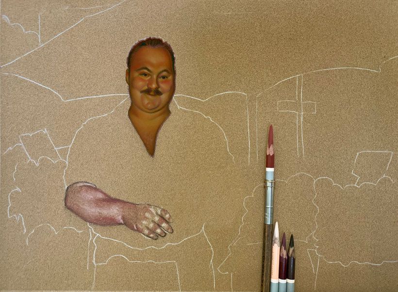 My project for course: Dramatic Portraits with Pastels, Collage, and Photoshop 12