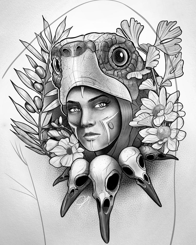 My project for course: Digital Design and Illustration of Tattoos with Procreate 2