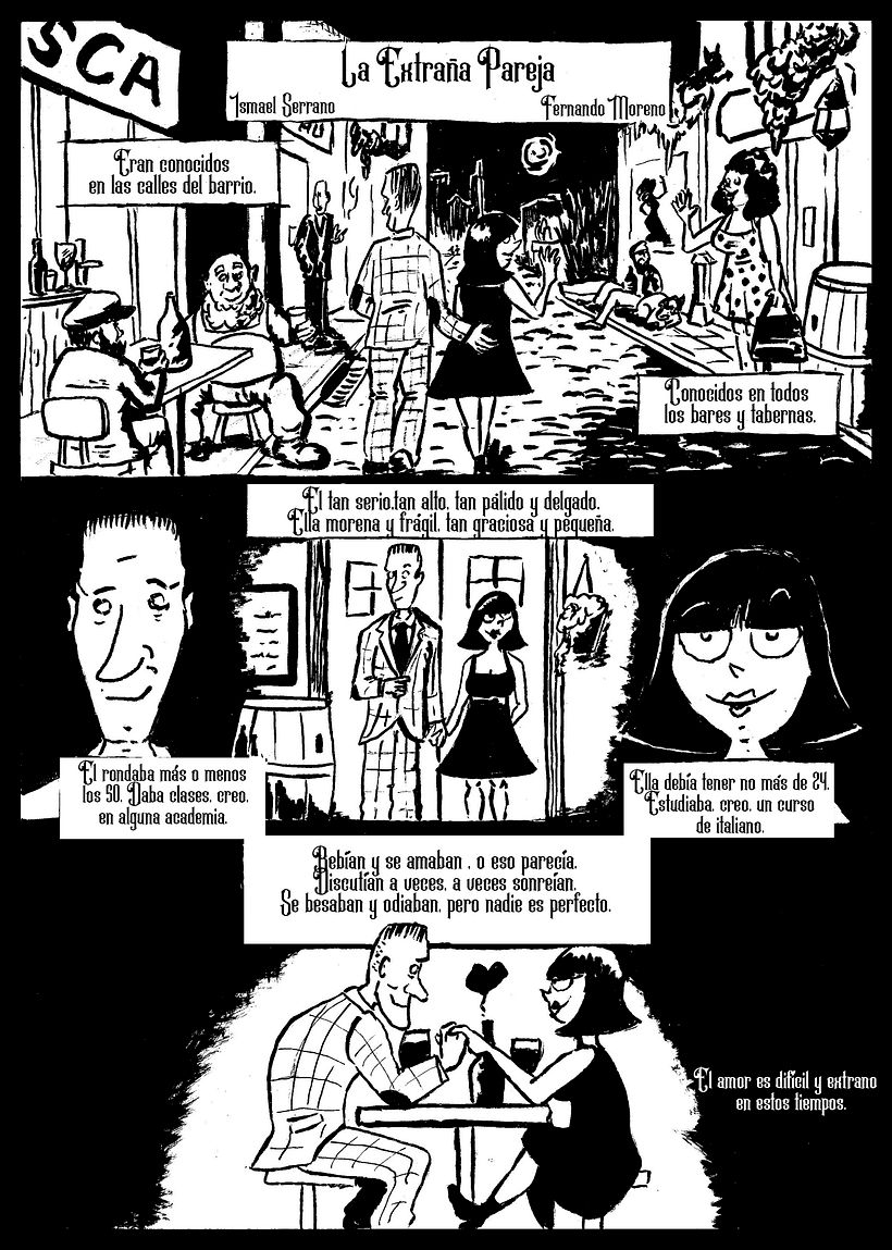 Mi proyecto del curso: Técnicas de entintado para cómic e ilustración. La extraña pareja. 1