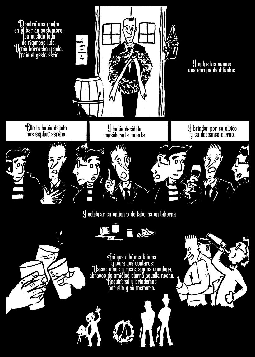 Mi proyecto del curso: Técnicas de entintado para cómic e ilustración. La extraña pareja. 2