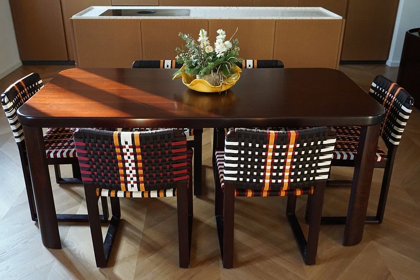 I colori scelti sono in armonia con i toni dell'ambiente  