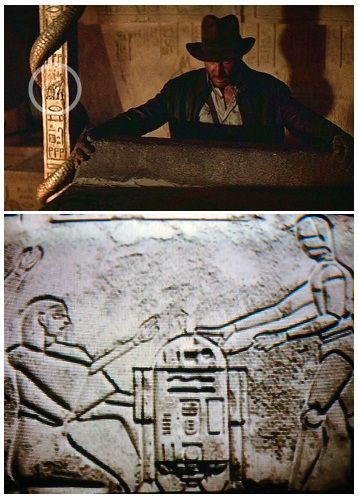 Star Wars-Referenz in Indiana Jones und die Jäger des verlorenen Schatzes.