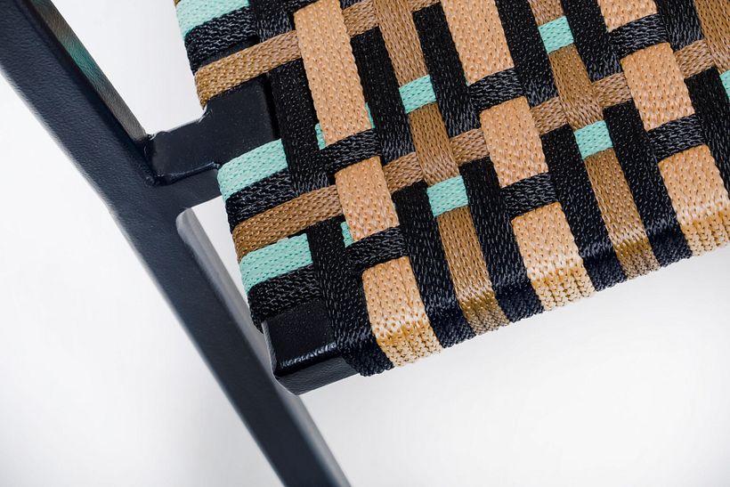 Dettaglio ADA. Per l'intreccio ho utilizzato una corda di PPL di 5 mm, intreccio a scacchi 4 colori