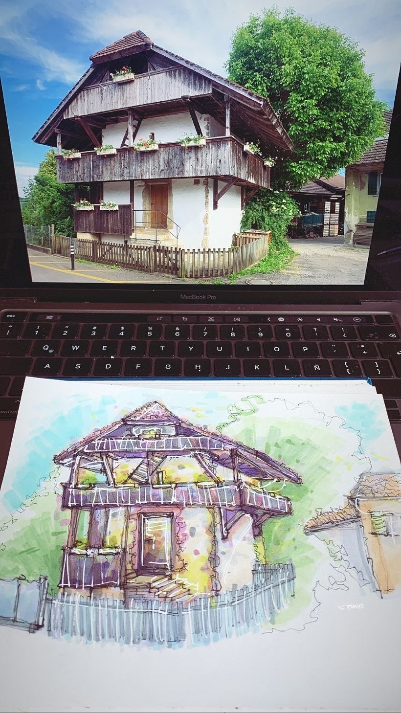 My project for course: Expressive Architectural Sketching with Colored Markers 3