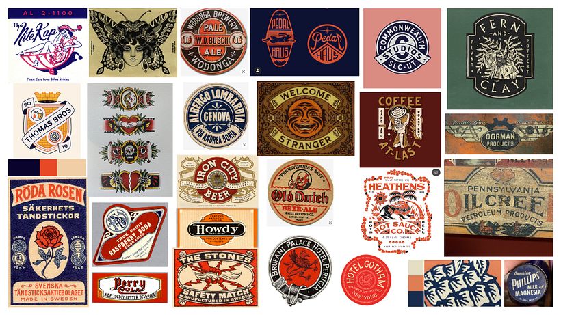 Mood board created for this project