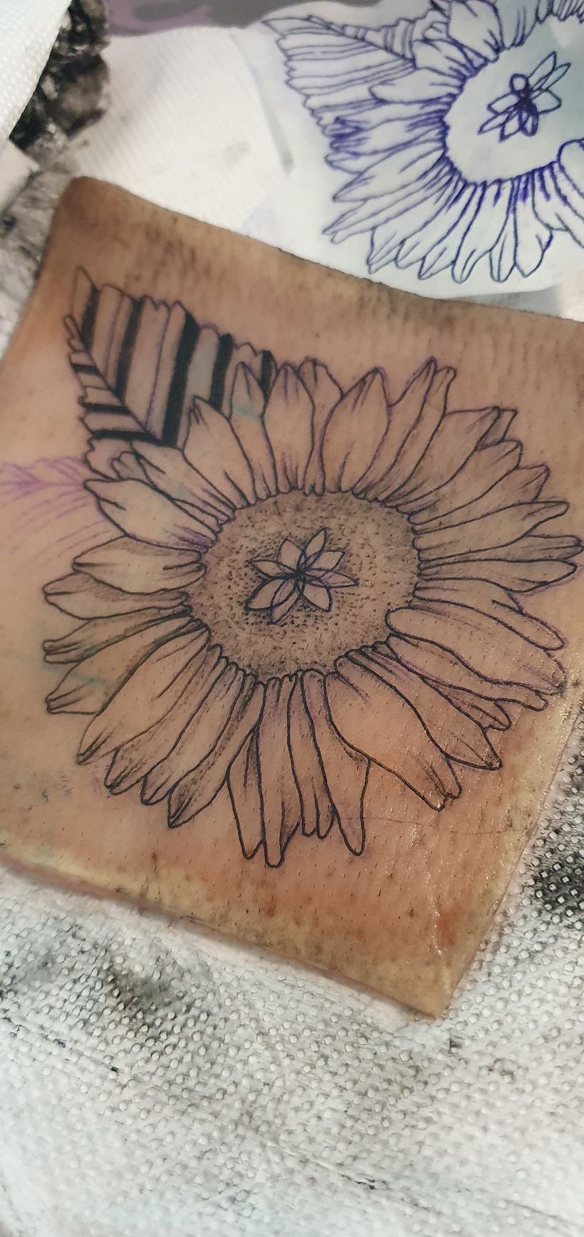 This is with shading on pig skin