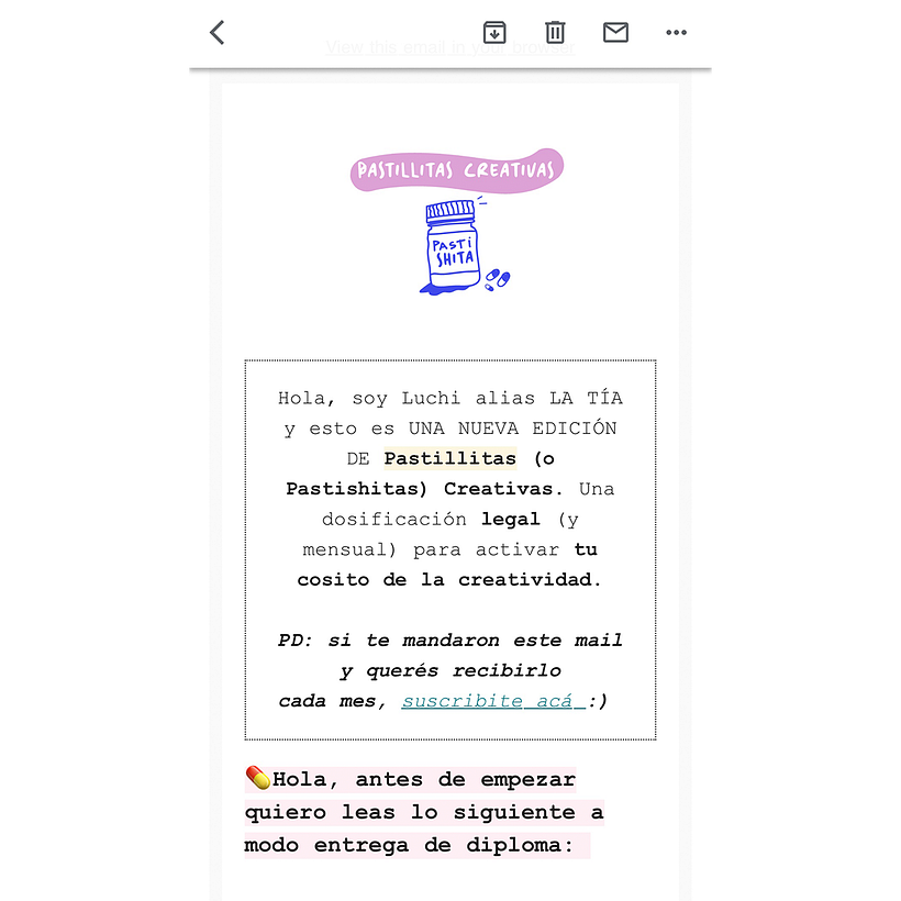 Newsletter - Pastillitas Creativas  3