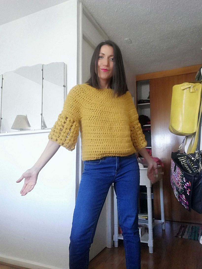 Mi proyecto del curso:  Top-down: prendas a crochet de una sola pieza 2