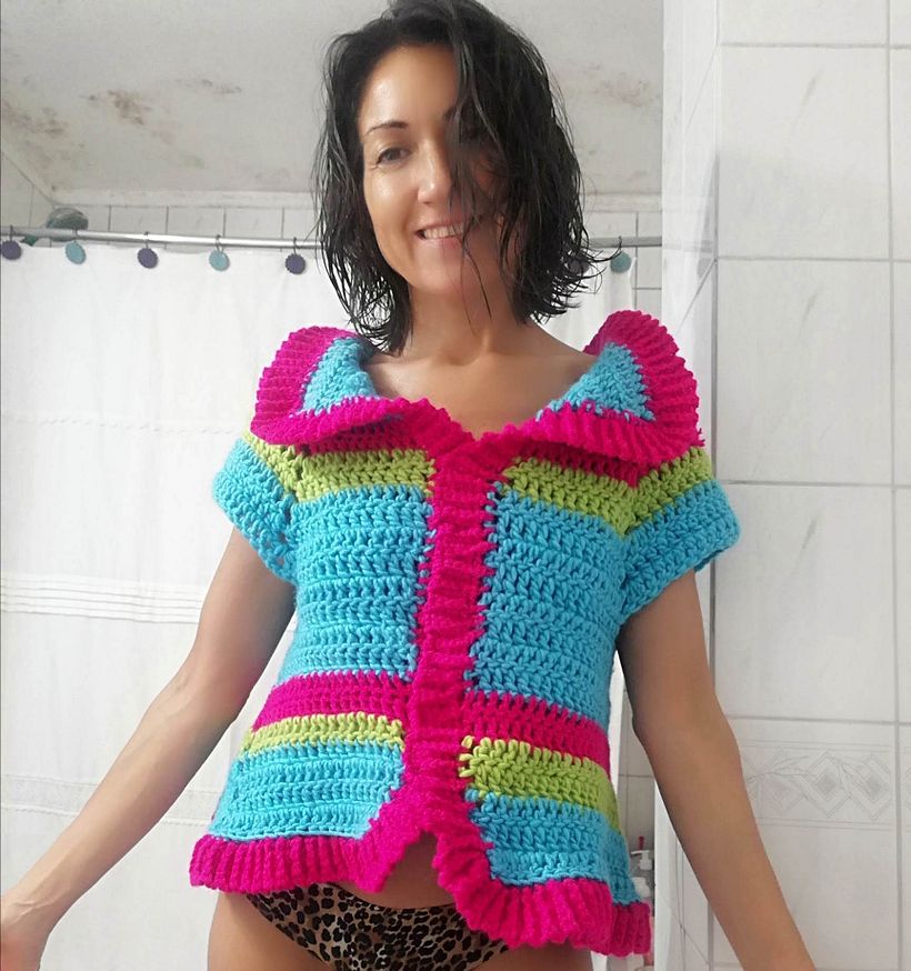 Mi proyecto del curso:  Top-down: prendas a crochet de una sola pieza 6