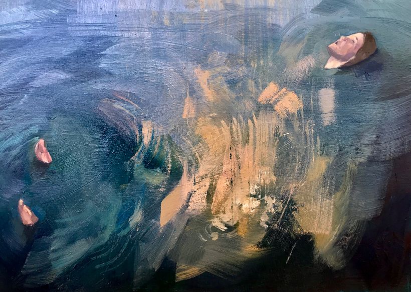 Oil on recycled wood 25x35cm reciclada 2021