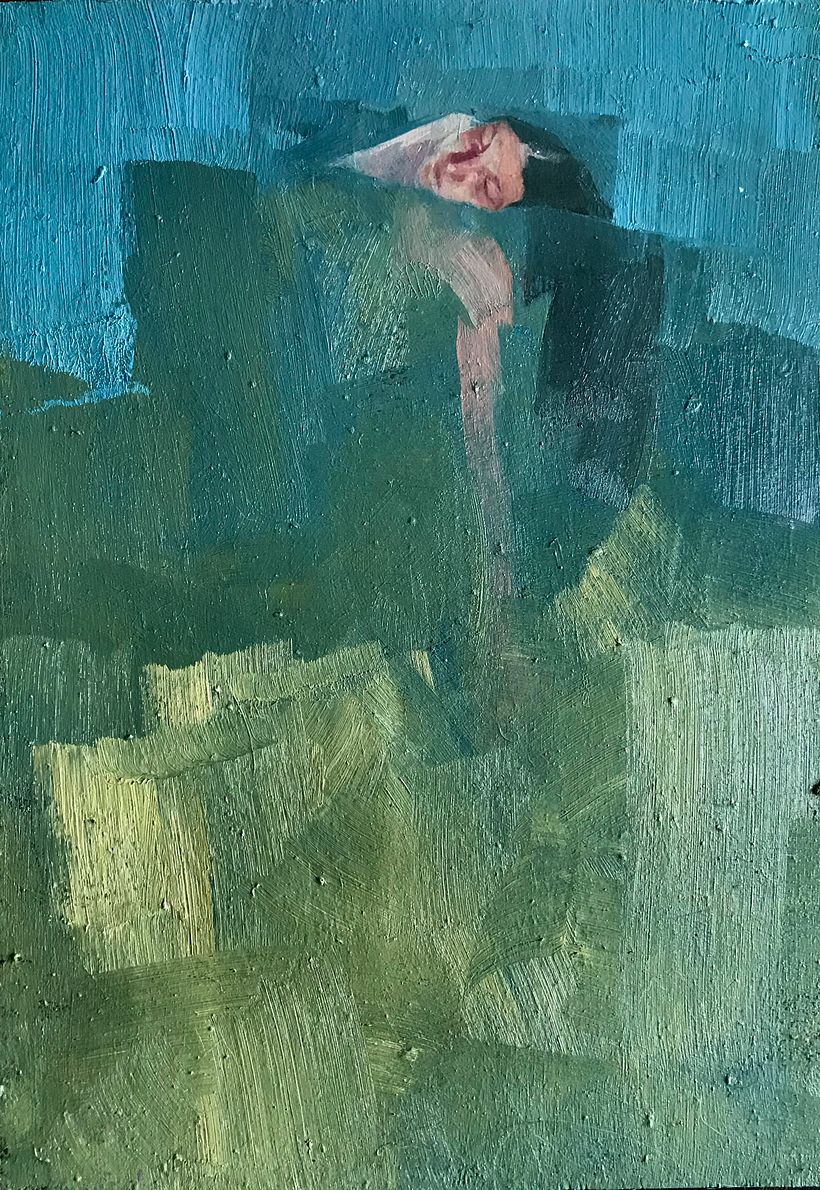 Oil on recycled wood 25x35cm 2022