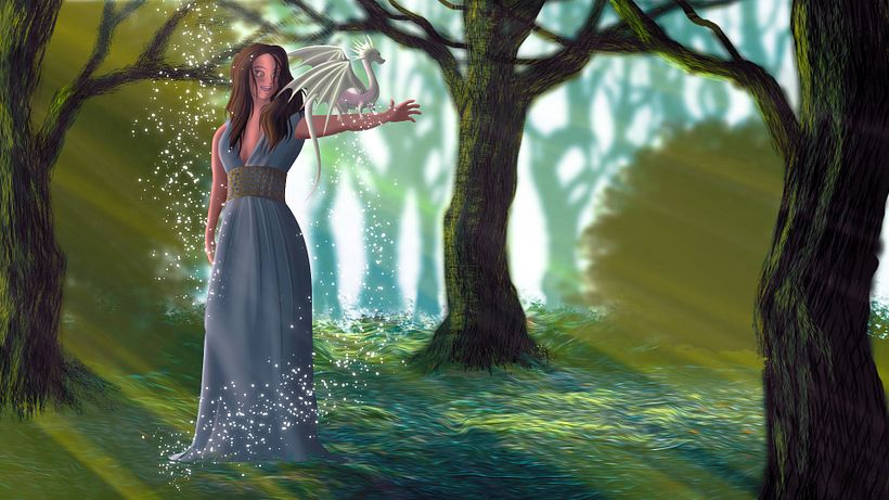 Elfa Reina de los Dragones en el Bosque Mágico 1