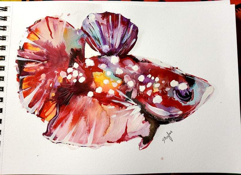 Meu projeto do curso: Técnicas experimentais de aquarela para principiantes 7