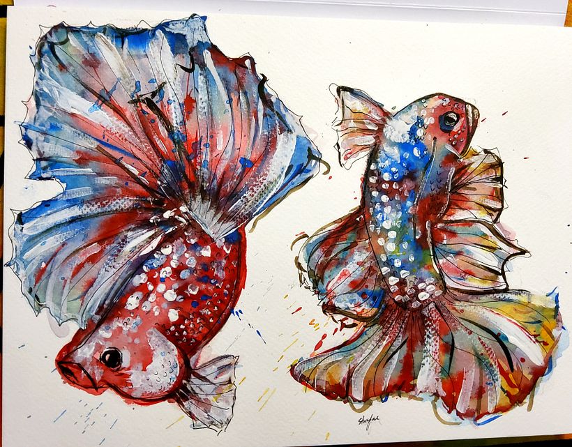 Meu projeto do curso: Técnicas experimentais de aquarela para principiantes 8