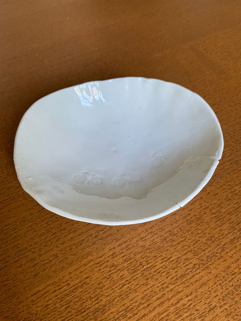 Plato porcelana para gold relief.