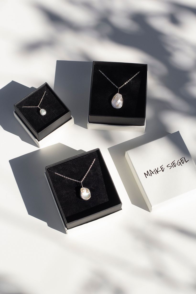 Silver Pearl Jewelry Set 3
