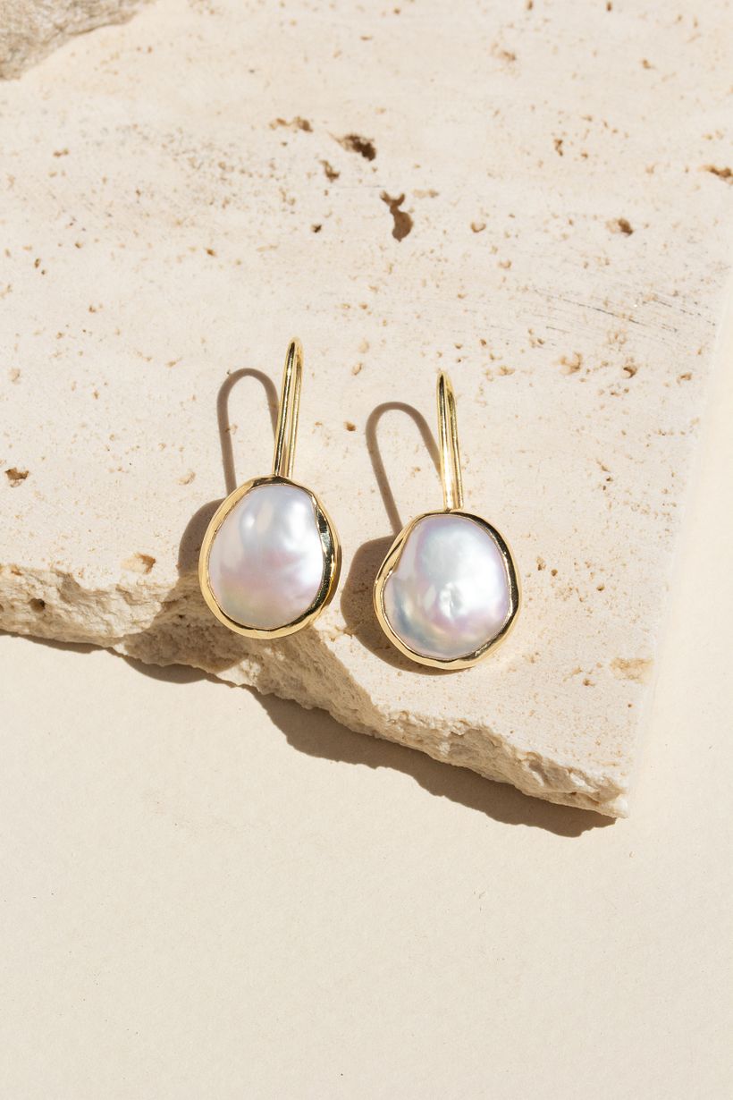 Gold Pearl Jewelry Set 4