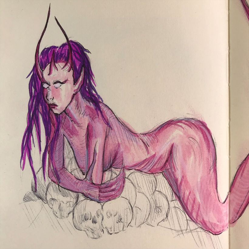 My project for course: Fantasy Sketchbook: Draw Characters from Imagination 3