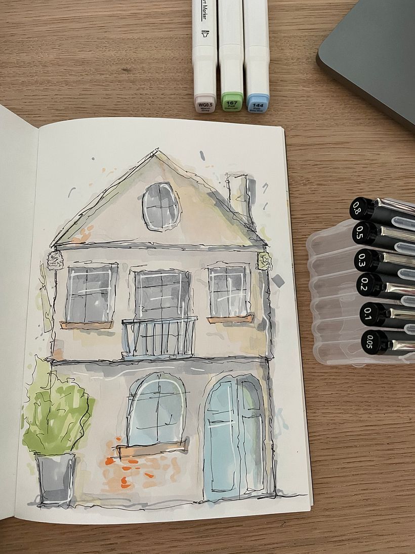 My project for course: Expressive Architectural Sketching with Colored Markers 1