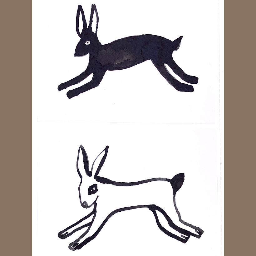 Seed and origin - brush and ink animals