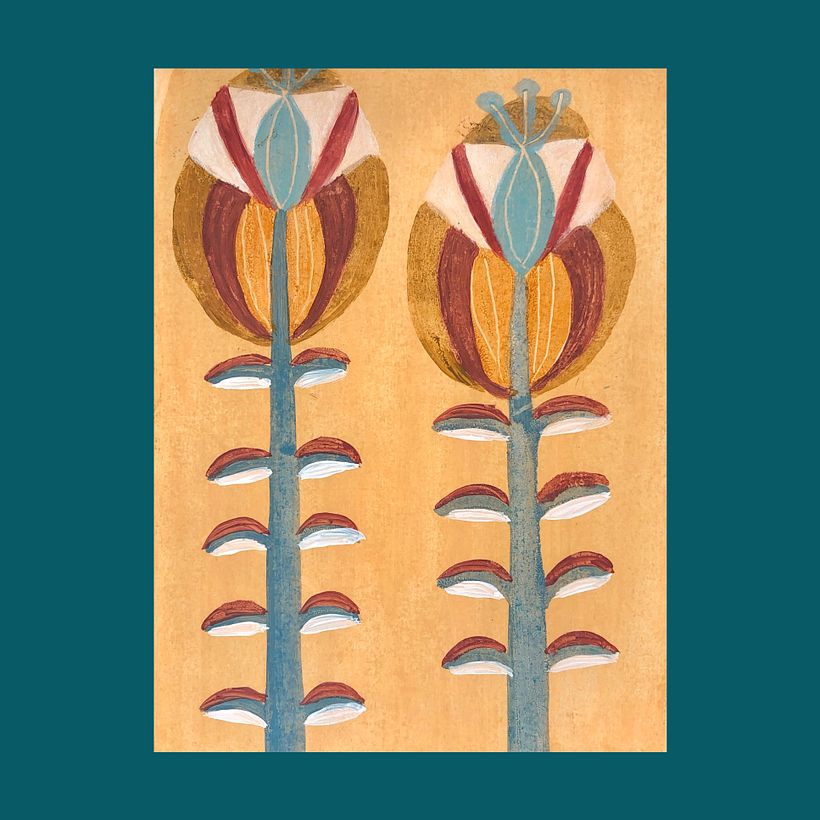 Garden and forest - flowers that grow (oil pastel technique)