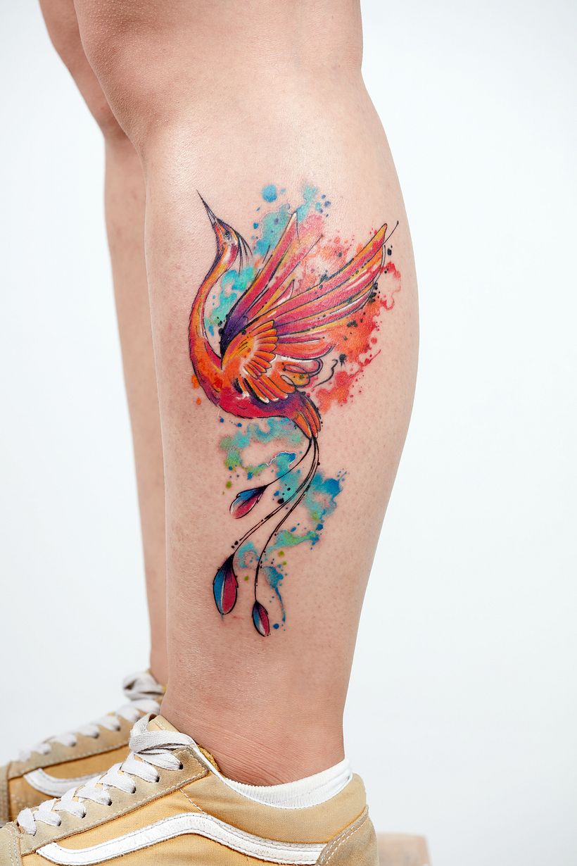 Mi proyecto del curso: Técnicas de tatuaje estilo acuarela: arte sobre piel 3