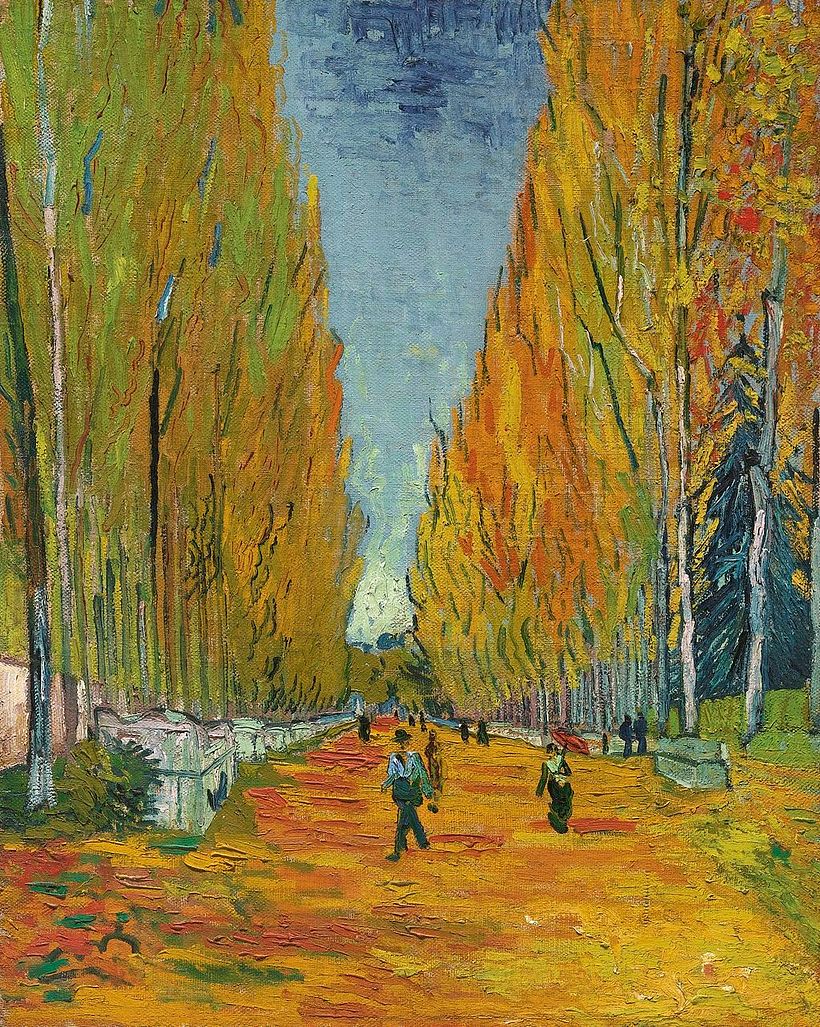 "L’Allée des Alyscamps", painted in Arles (1888).