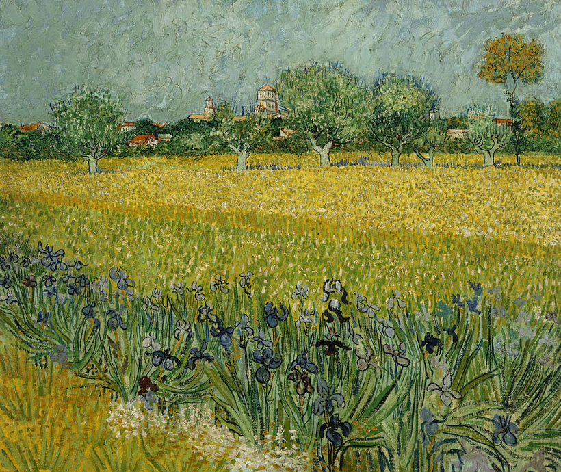 "View of Arles with Irises" (1888).