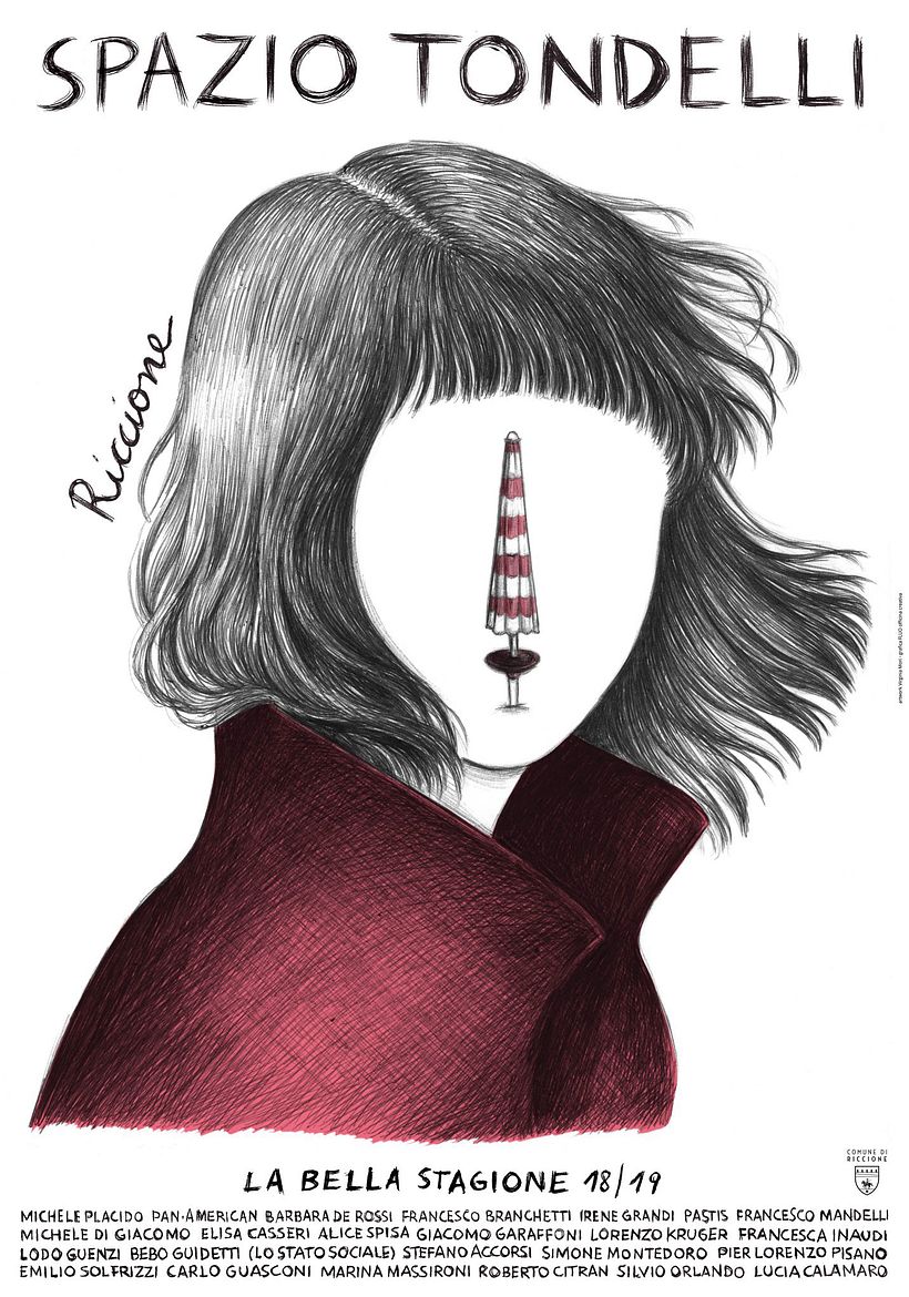 Poster for “Spazio Tondelli” Theatre in Riccione