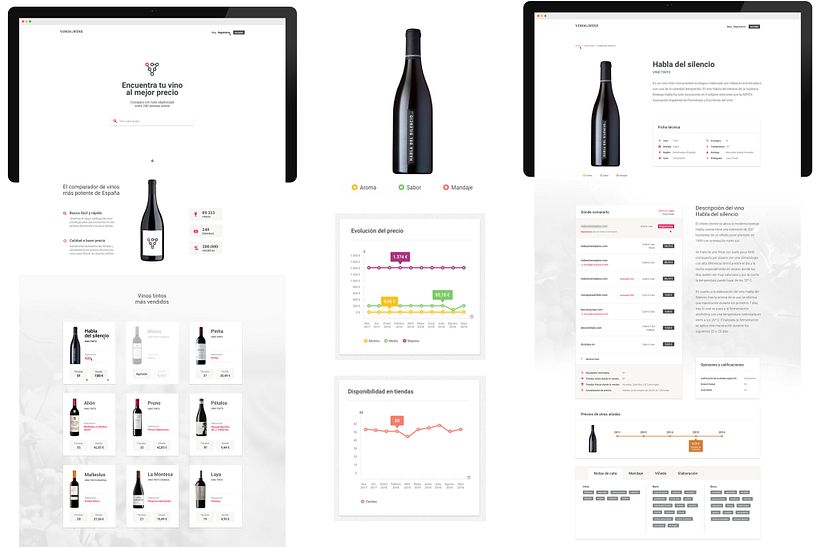 Interface UI Vinos.wine 1