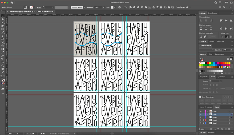 I started to clean up in Illustrator the sketch that I liked the most