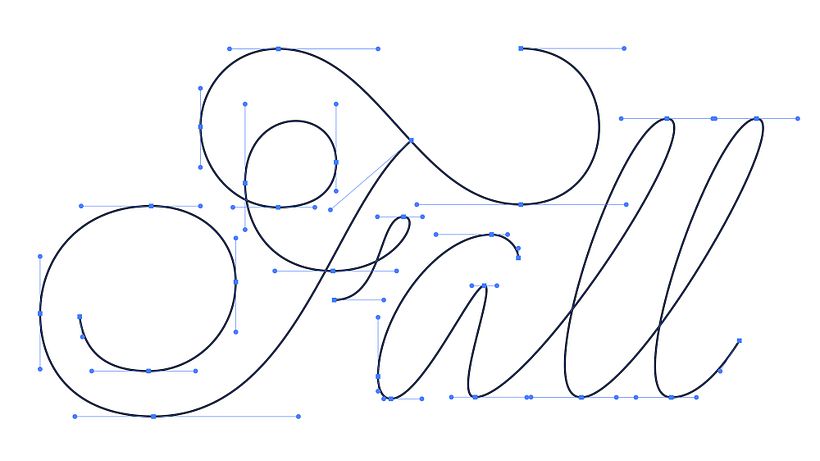Illustrator vectors help me make sure the lettering is structurally sound.