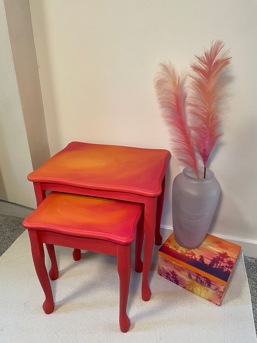 My project for course: Upcycling Vintage Furniture with Painting Techniques 2