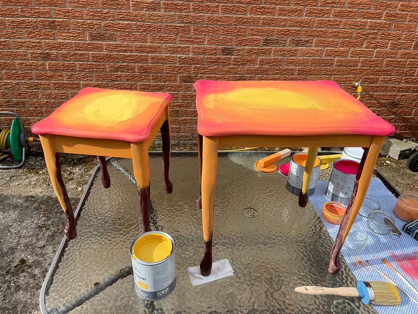 My project for course: Upcycling Vintage Furniture with Painting Techniques 5