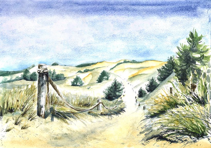 Moving dune. Łeba in Poland.