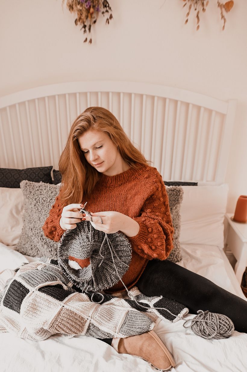 Mein Kursprojekt: Stricken mit Raglan von oben 2