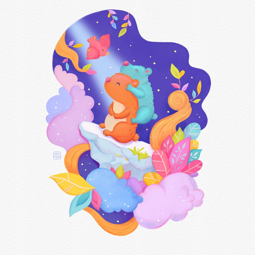 Gouache, Night version