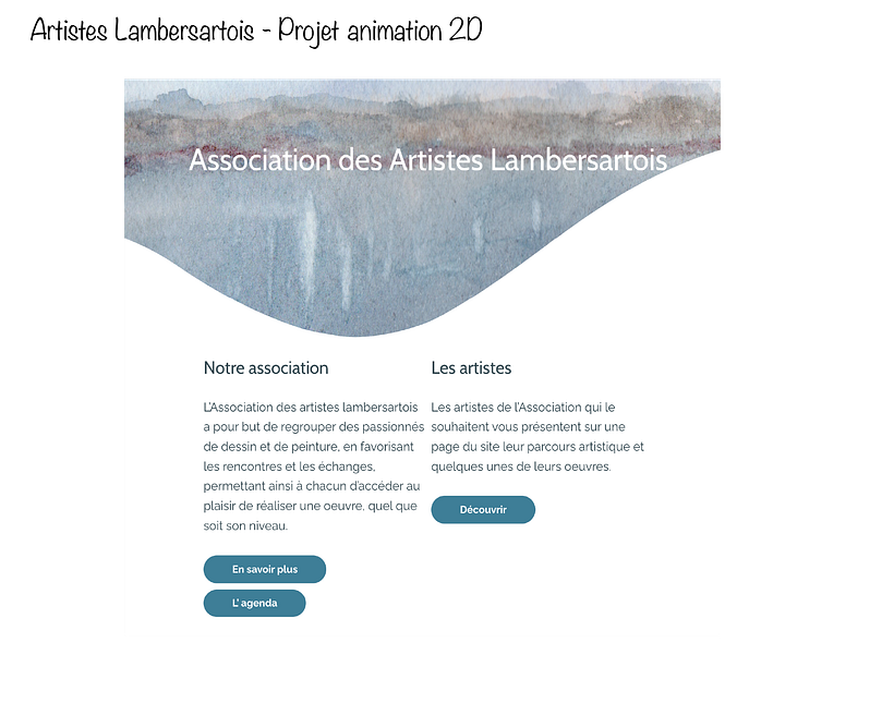 Moodboard 1 : le site de l'association