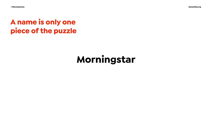 About brand naming: Reminding participants that names are rarely perceived in a vacuum.