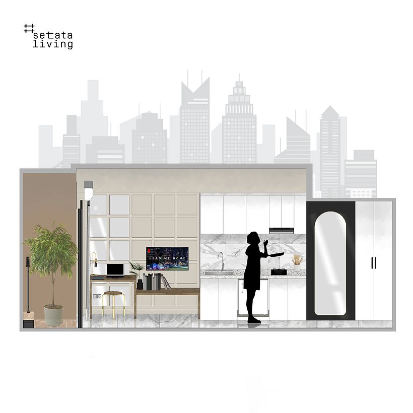 Studio Apartment Interior Design & Build 1