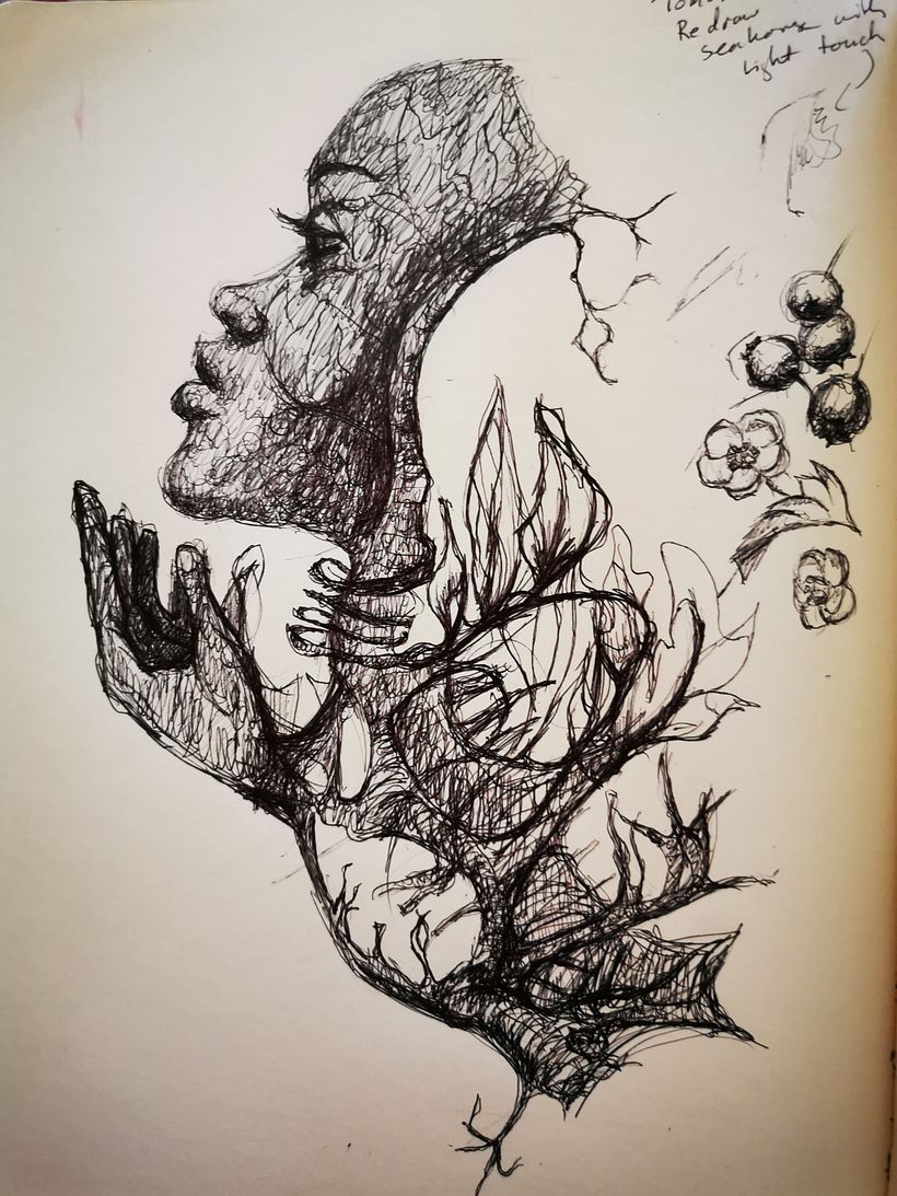 Redrew seahorse to come up with a different idea