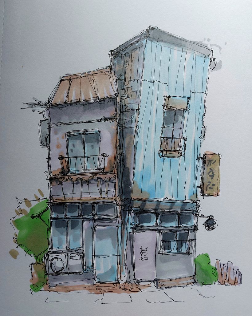 My project for course: Expressive Architectural Sketching with Colored Markers 3