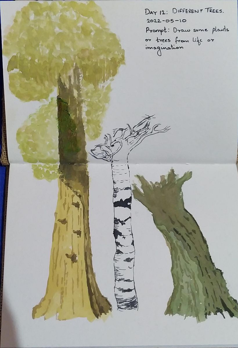 Dat 12: Trees!; Prompt: Draw some plants or trees from life or imagiation